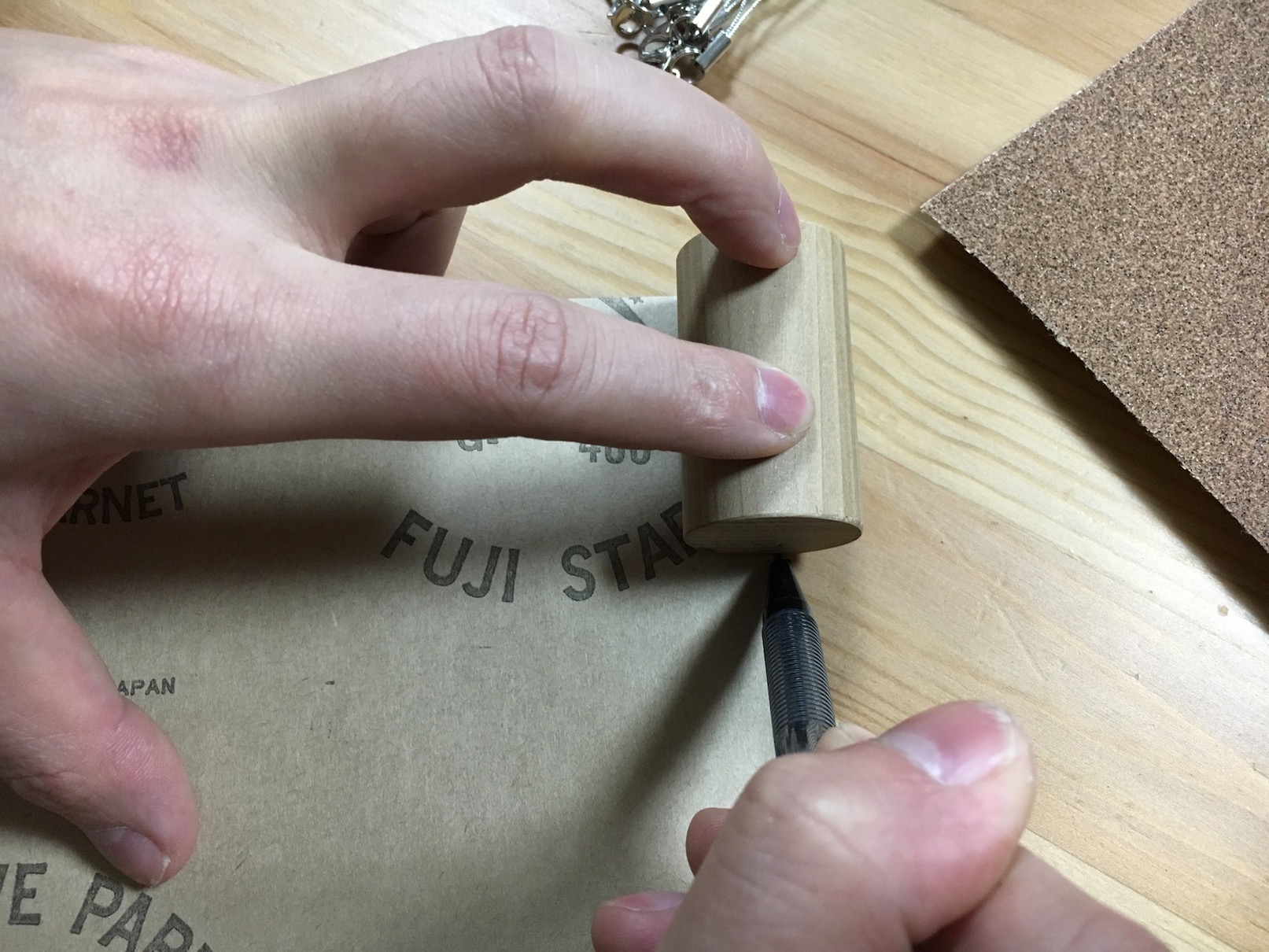 円筒型 指皮ヤスリの作り方