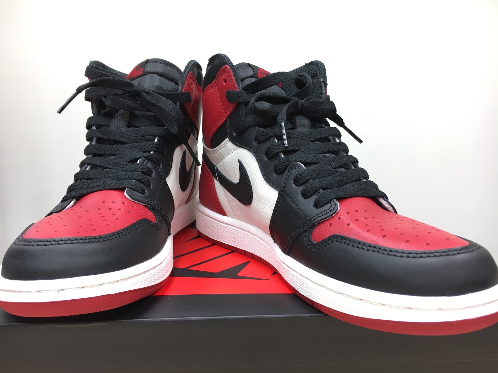 Jordan1 Retro High Bred Toe ブレッドトゥ つま赤