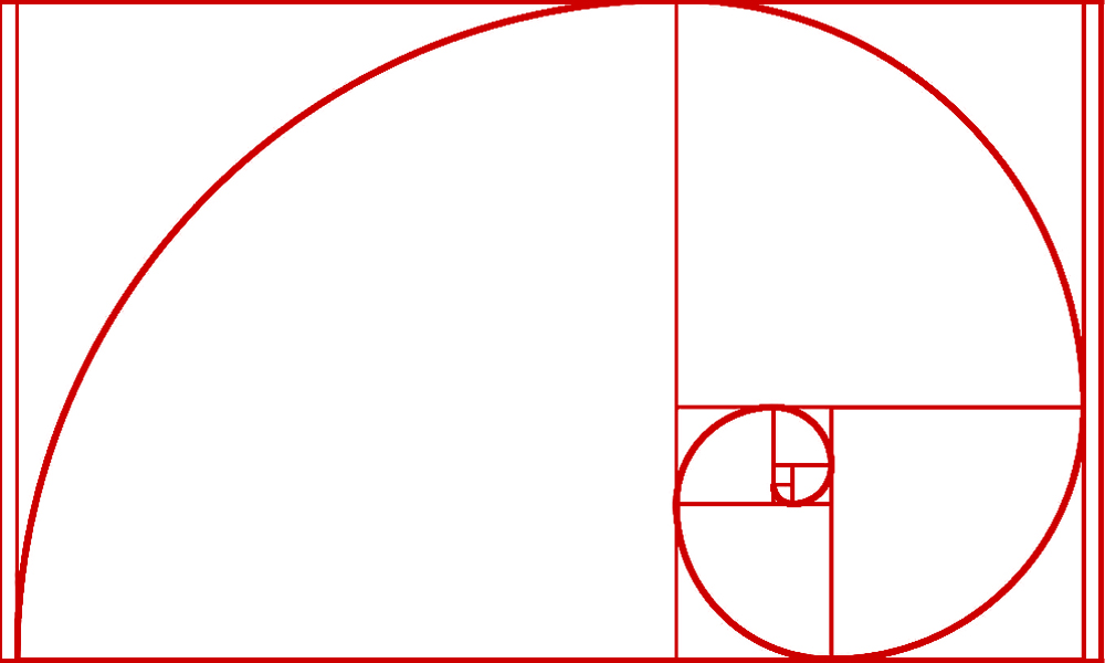 フィボナッチ螺旋構図（黄金曲線構図）